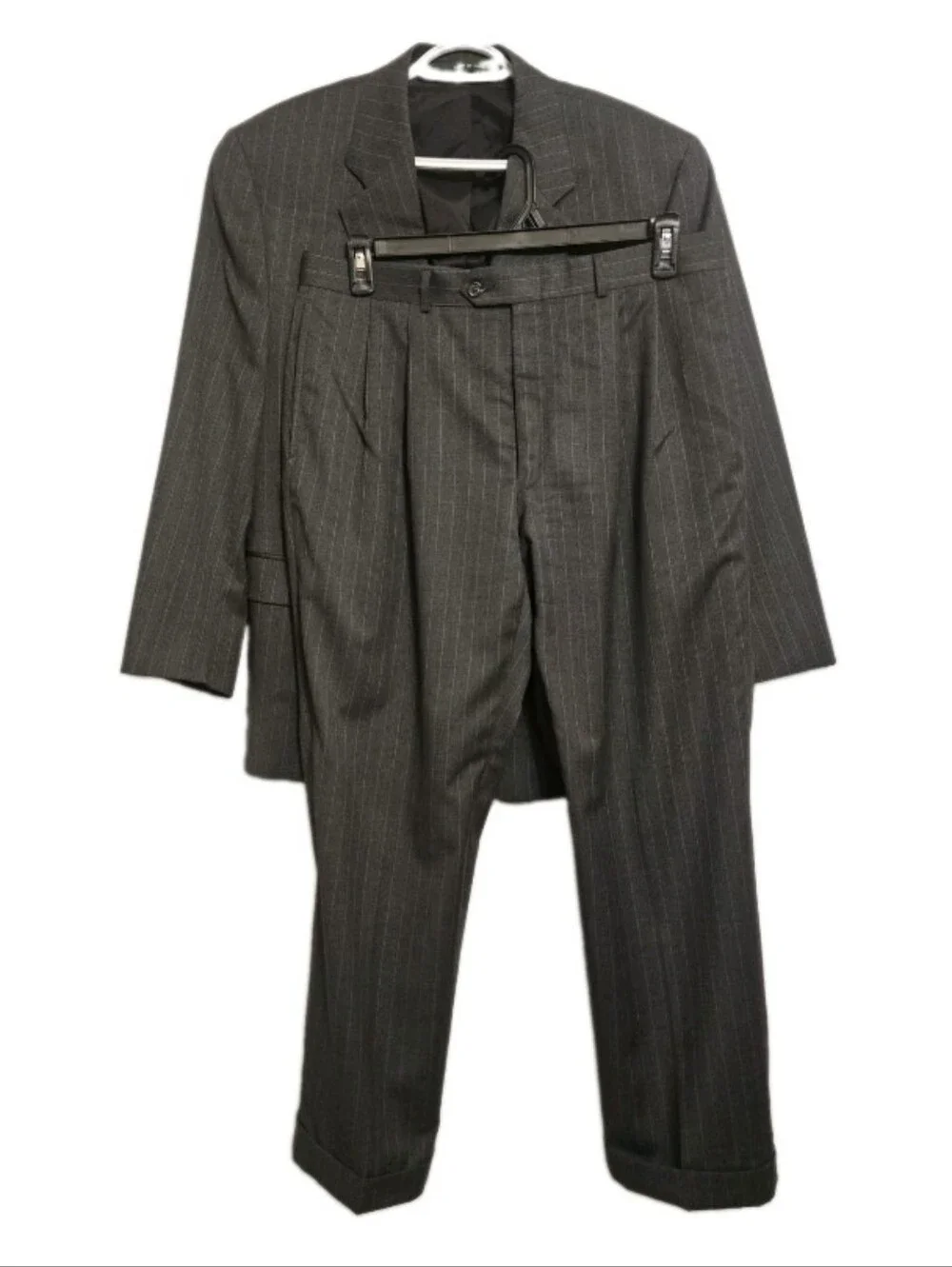 Lauren Ralph Lauren Men's Charcoal Pinstripe 2 Pcs Suit Set - Jacket & Pants